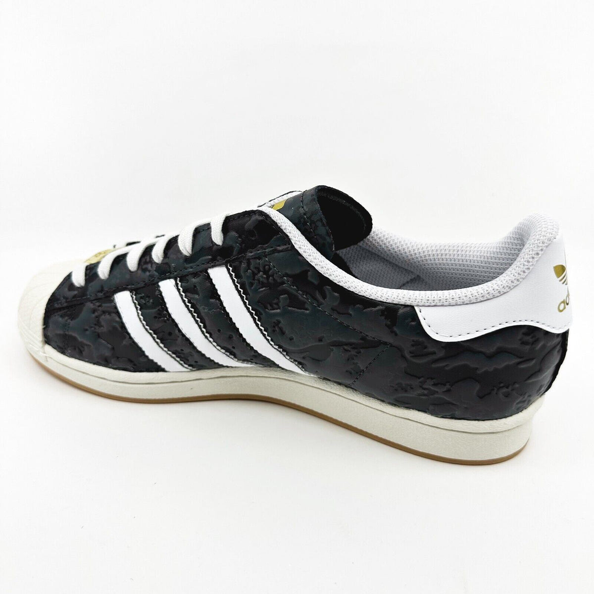 Adidas Originals Superstar Black White Gum Mens Sneakers IF7903 – Nifty ...
